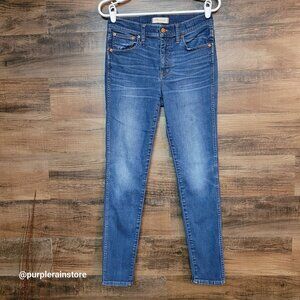 Madewell Jeans Size 28 Skinny 9" High Riser Polly Wash F5561 Stretch Denim